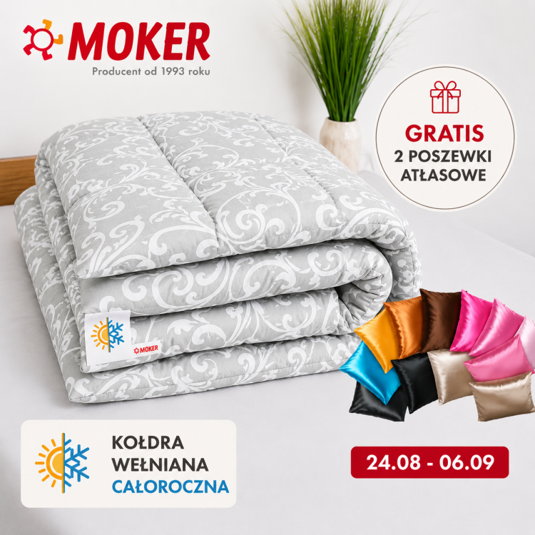 Kołdra wełniana 220x200 całoroczna Skarb Beskidów szara - Rehabilitacyjna